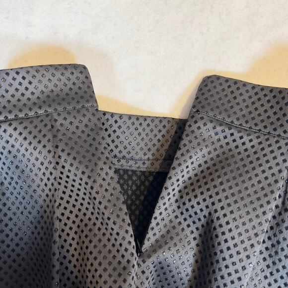 D Exterior Box Pleated Mini Skirt Woman EU 42 W30 Made Italy Side Zip Grey Black - Picture 13 of 13